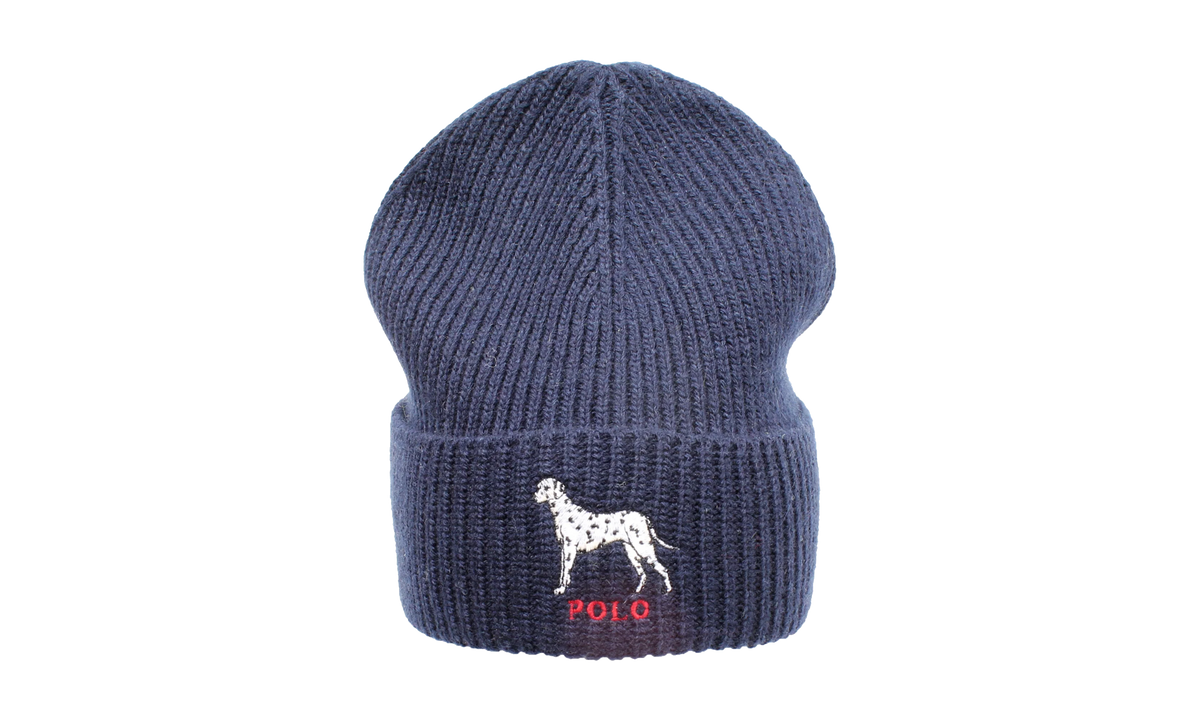 Dalmatian Dog Knit Cuffed Hat "Navy" PC0369 433