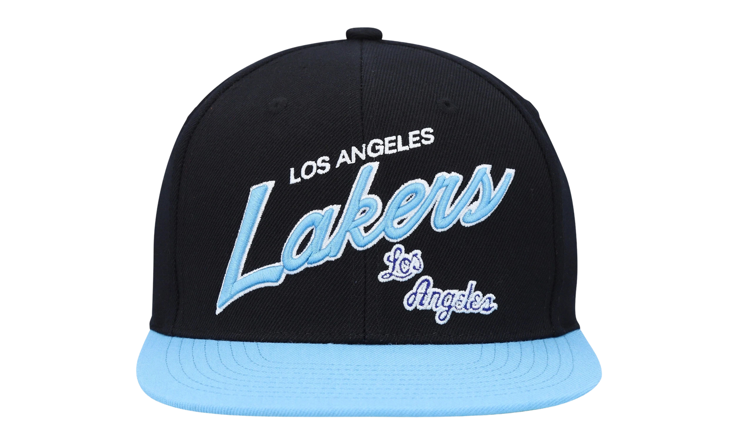 NBA Hardwood Classics Team Script 2.0 Fitted Cap "Los Angeles Lakers - Black" HHSF3283 LALYYPPPBLCK