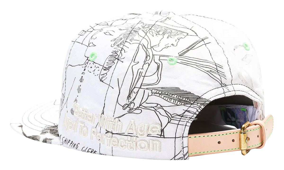 Doodle Reconstructed Button Down Hat "White / Multicolor" BWA235