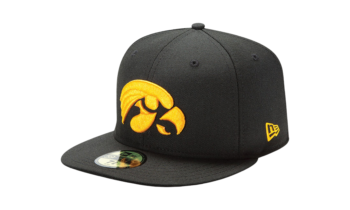 59FIFTY Iowa Hawkeyes Logo Fitted Hat "Black" NE620