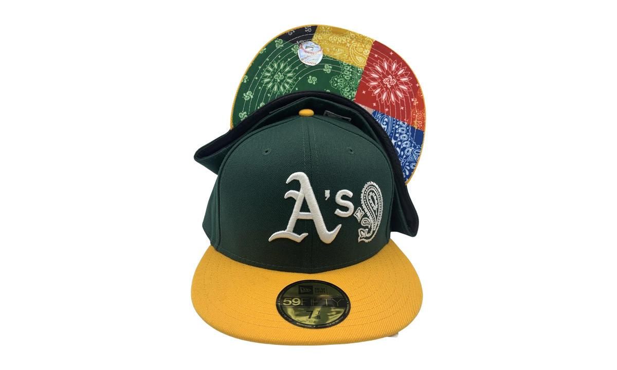 59FIFTY Oakland Athletics Patchwork Paisley Undervisor Fitted Hat "Fir / Multicolor" NE526
