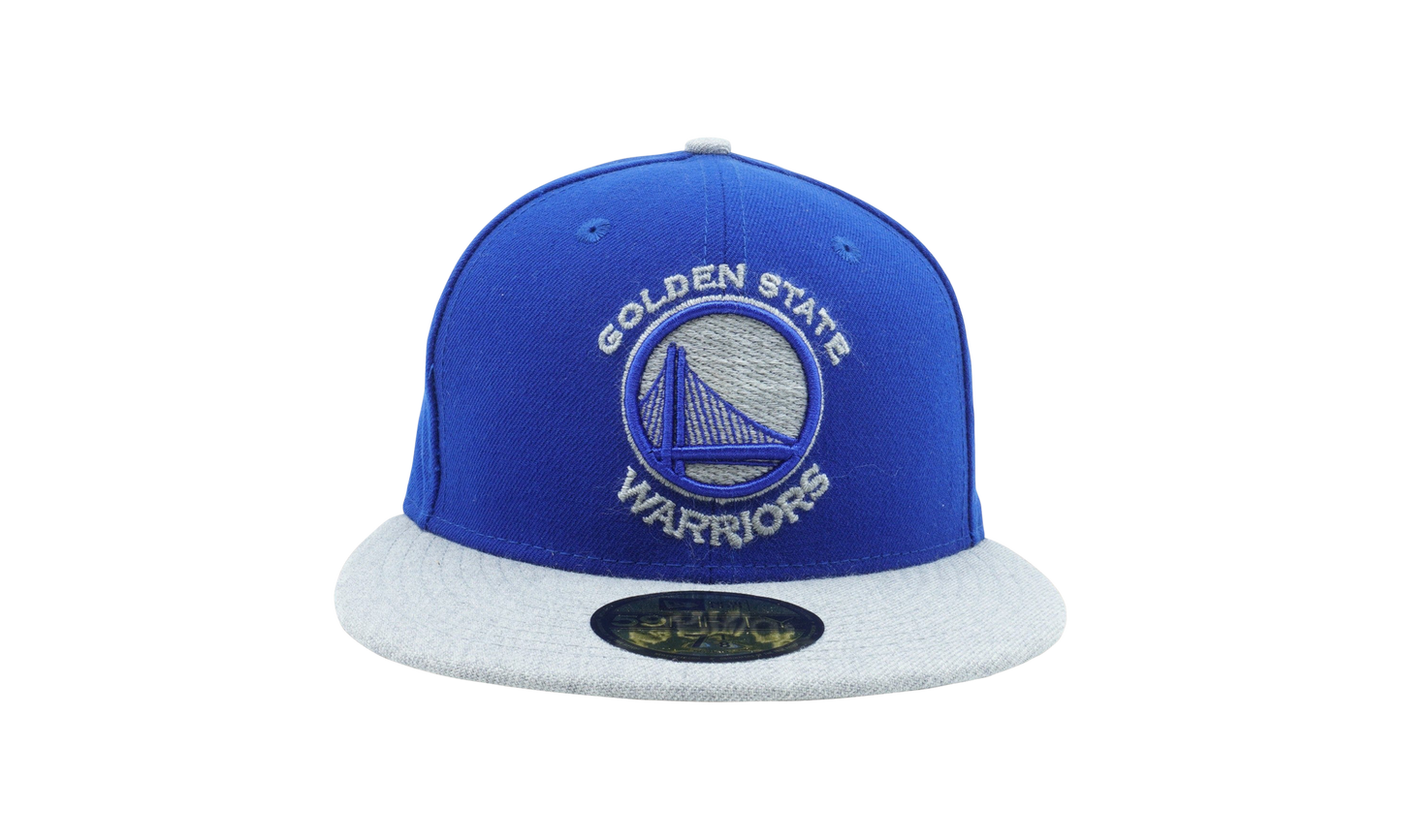 59FIFTY Golden State Warriors Heather Fresh Fitted Hat "Royal Blue / Heather Grey - Brim" NE1114