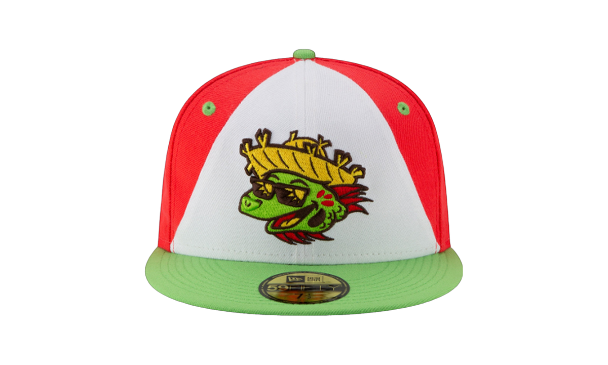 59FIFTY Harrisburg Theme Night 'Senators Playeros' Fitted Hat "Red and White / Green - Brim" NE746