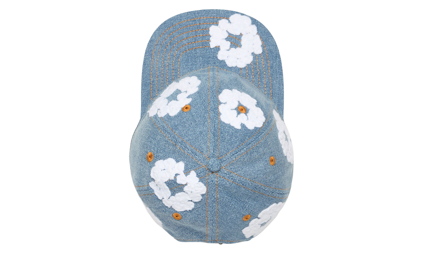 Cotton Wreath Raw Denim Cap "Light Wash" DT874
