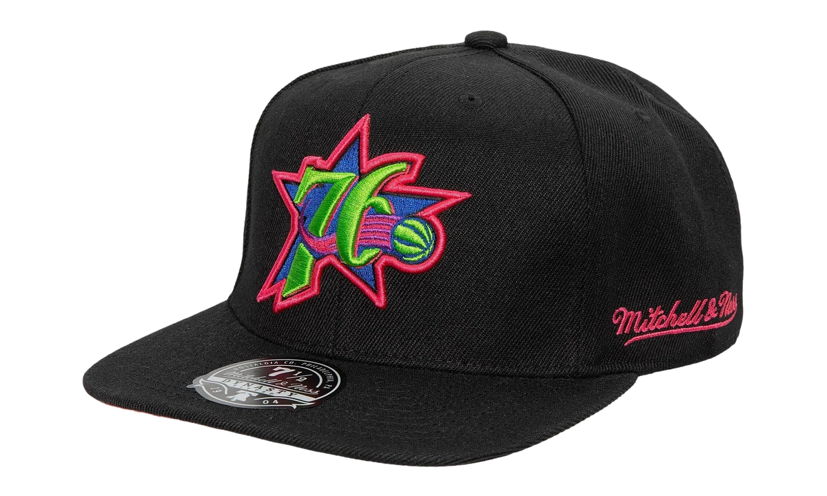 NBA Hardwood Classics Color Bomb Fitted Cap "Philadelphia 76ers - Black" 6HSFSH21324 P76BLCK