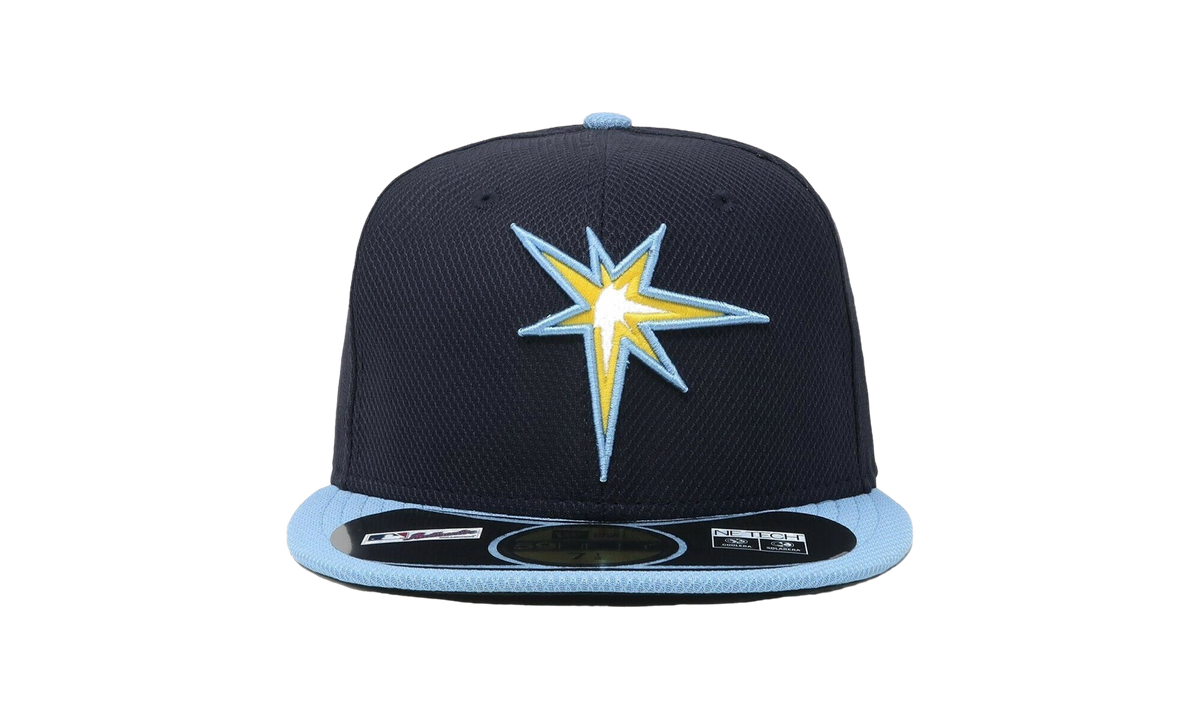 59FIFTY Tampa Bay Rays Diamond Era Fitted Hat "Black / Sky Blue - Brim" NE576