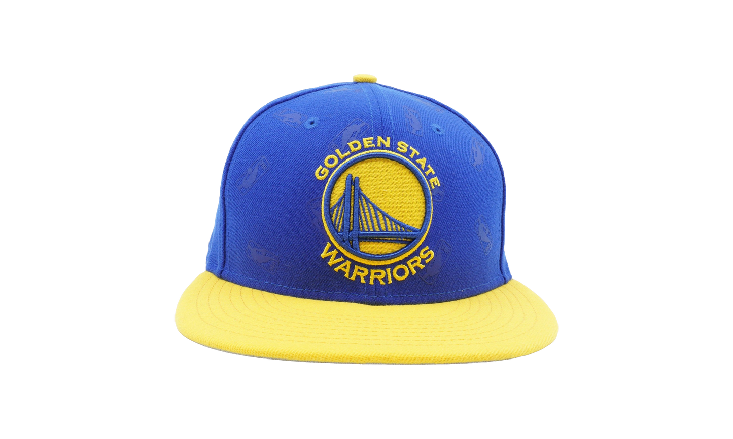 59FIFTY Golden State Warriors Rubber League Fitted Hat "Blue / Yellow / Grey - Under Brim" NE624