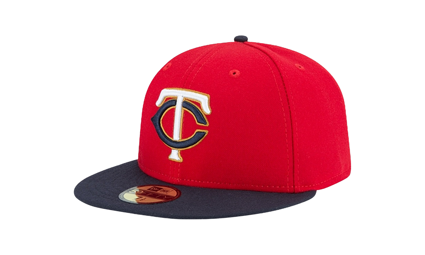 59FIFTY Minnesota Twins Authentic On-Field Fitted Hat "Red / Black - Brim" NE935