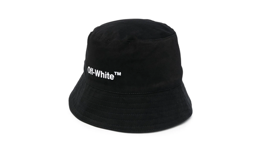 Helvetica Bucket Hat "Black" OWLB021C99FAB11001