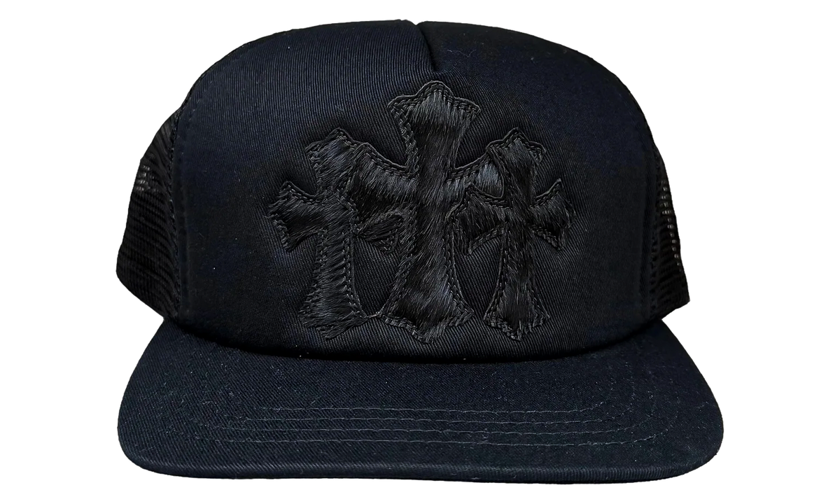 Triple Cross Cemetery Hat Pony Hair "Black" CHRM1753