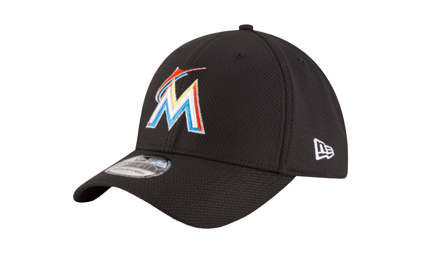 39THIRTY Miami Marlins Diamond Era Flex Fit Hat "Black" NE607