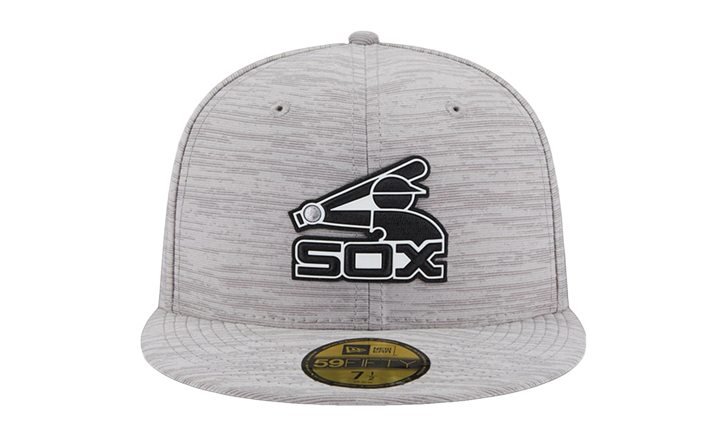 59FIFTY Chicago White Sox 2023 Clubhouse Fitted Hat "Heather Gray - Black Brim" NE861