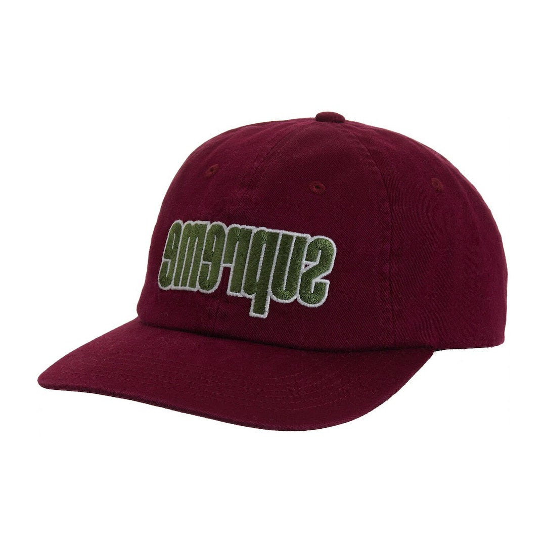 Supreme Reverse Logo 6-Panel 'Burgundy'