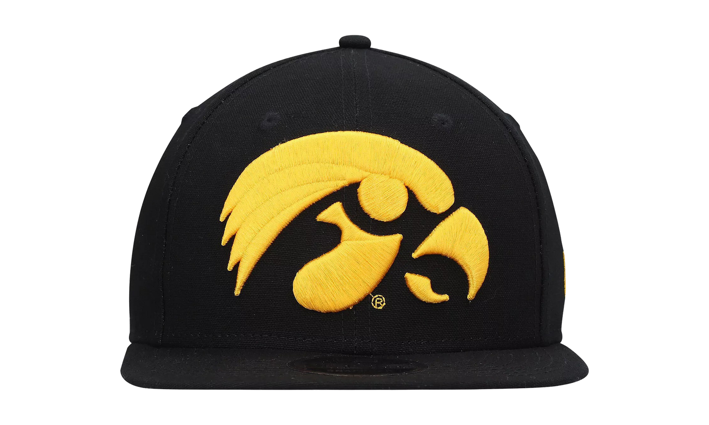 9FIFTY Iowa Hawkeyes Snapback Hat "Black / Yellow - Logo" NE1022