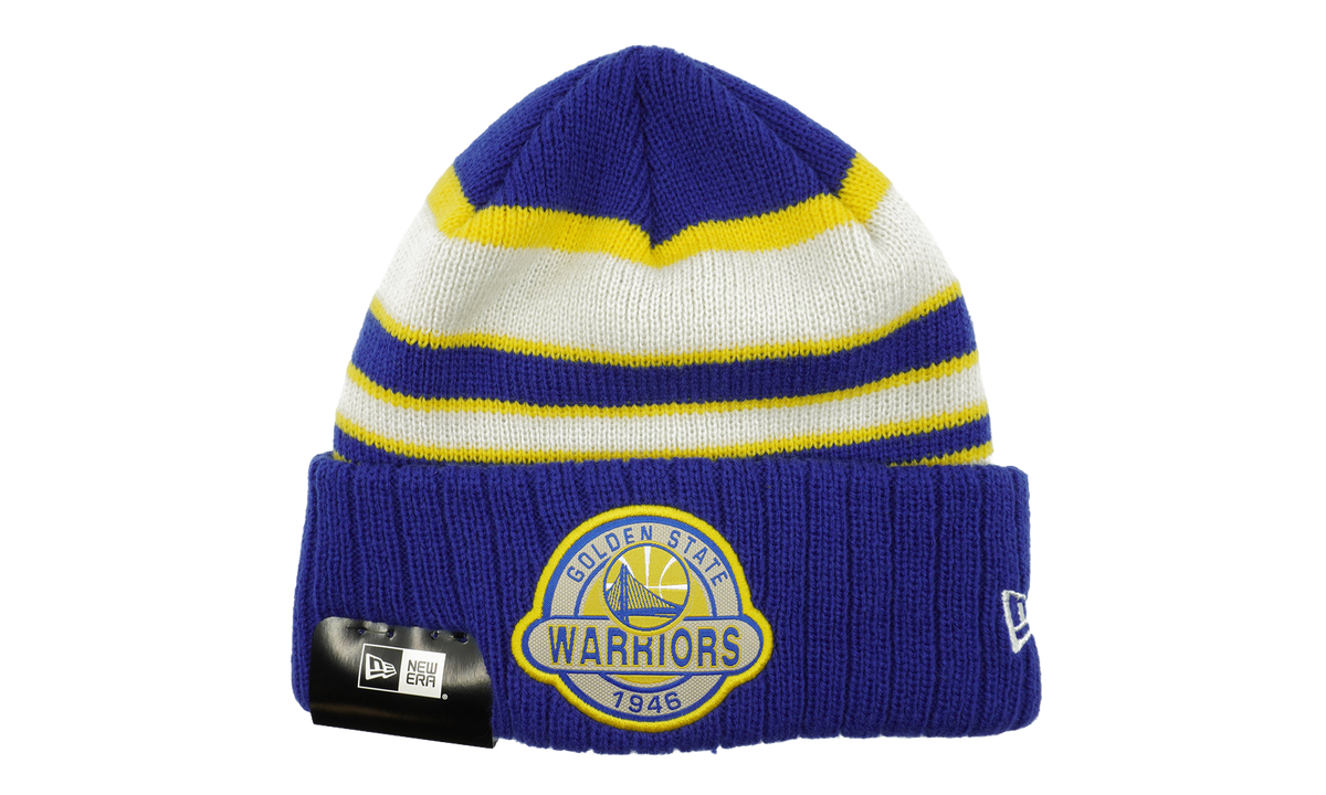 Golden State Warriors Striped Select Beanie "Blue / White / Yellow" NE641