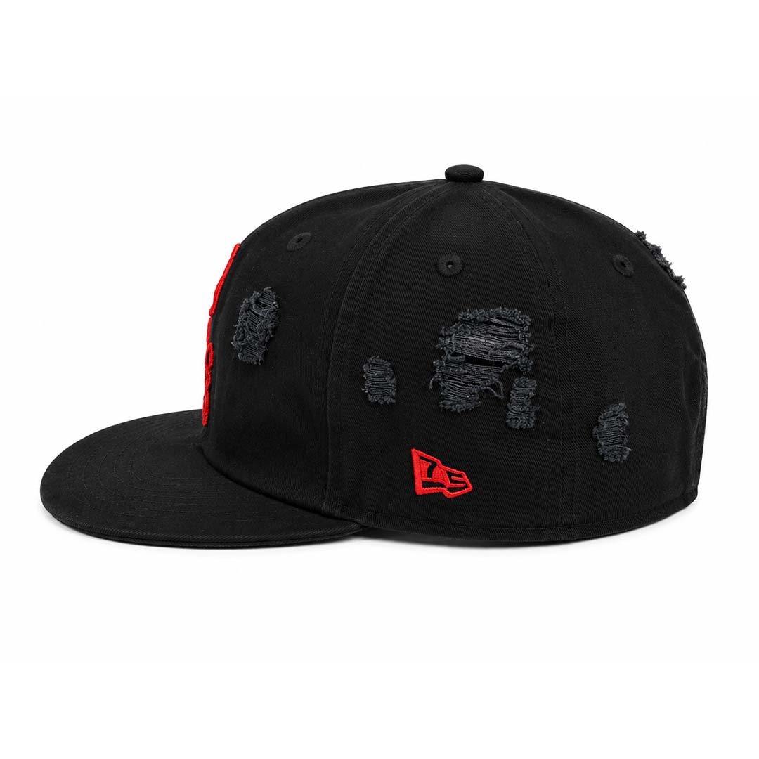Triple Sevens Black Red Snapback Hat Sevs