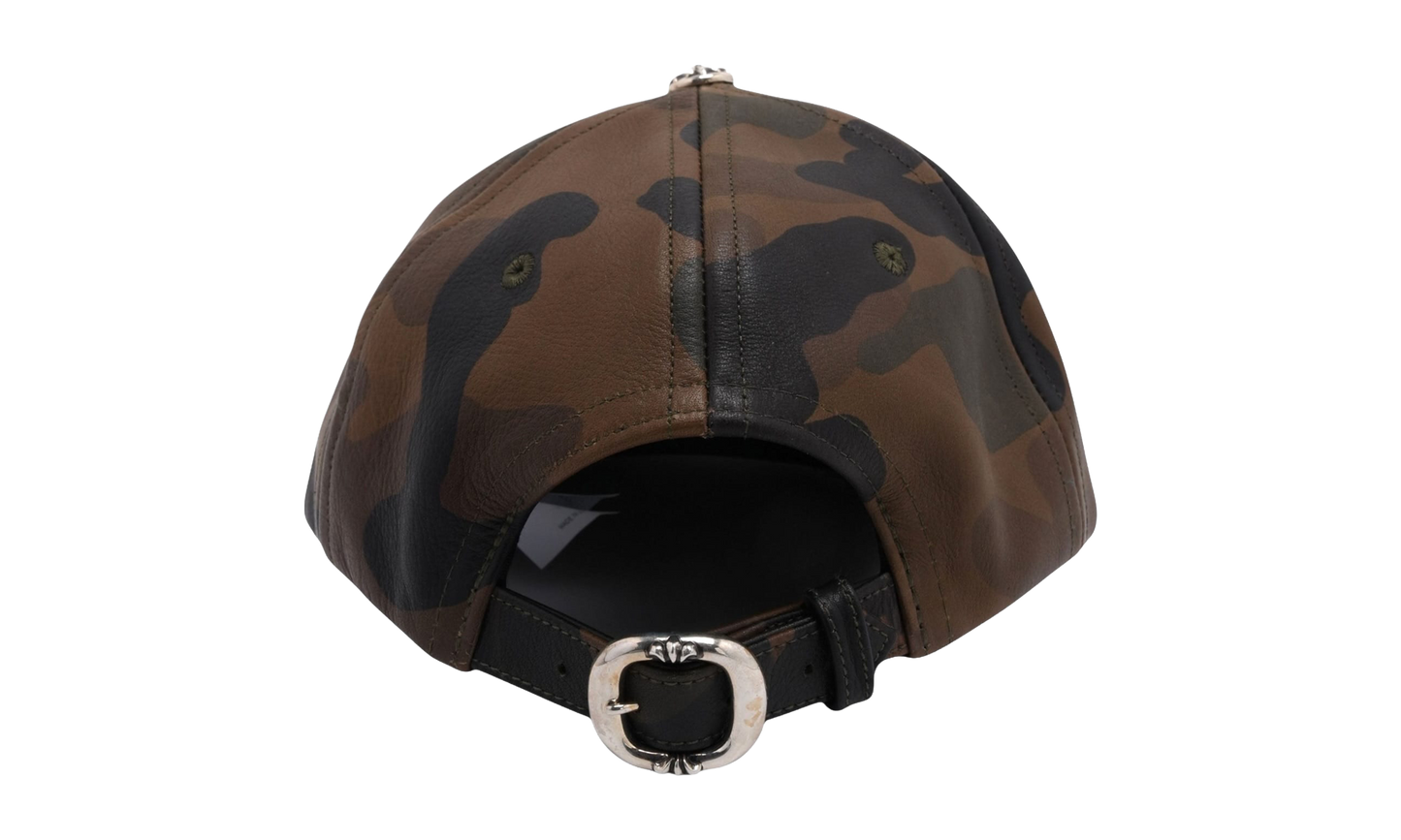 Silver Embellished Leather Star Patch Trucker Hat "Camouflage Orange" CHRM1121