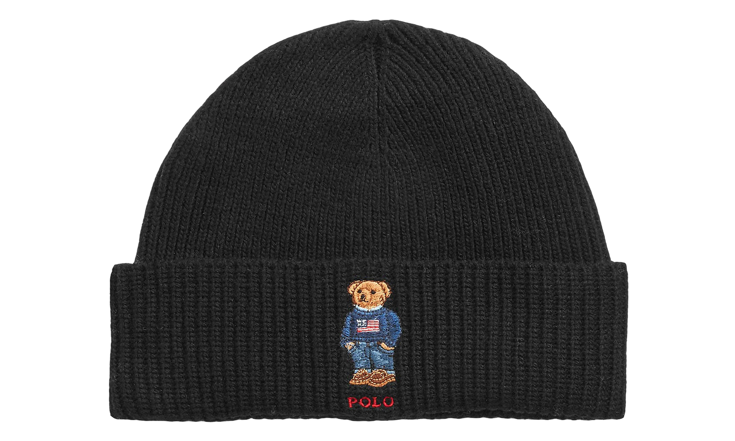 SOLID FLAG BEAR BEANIE "Black" PC0825 001