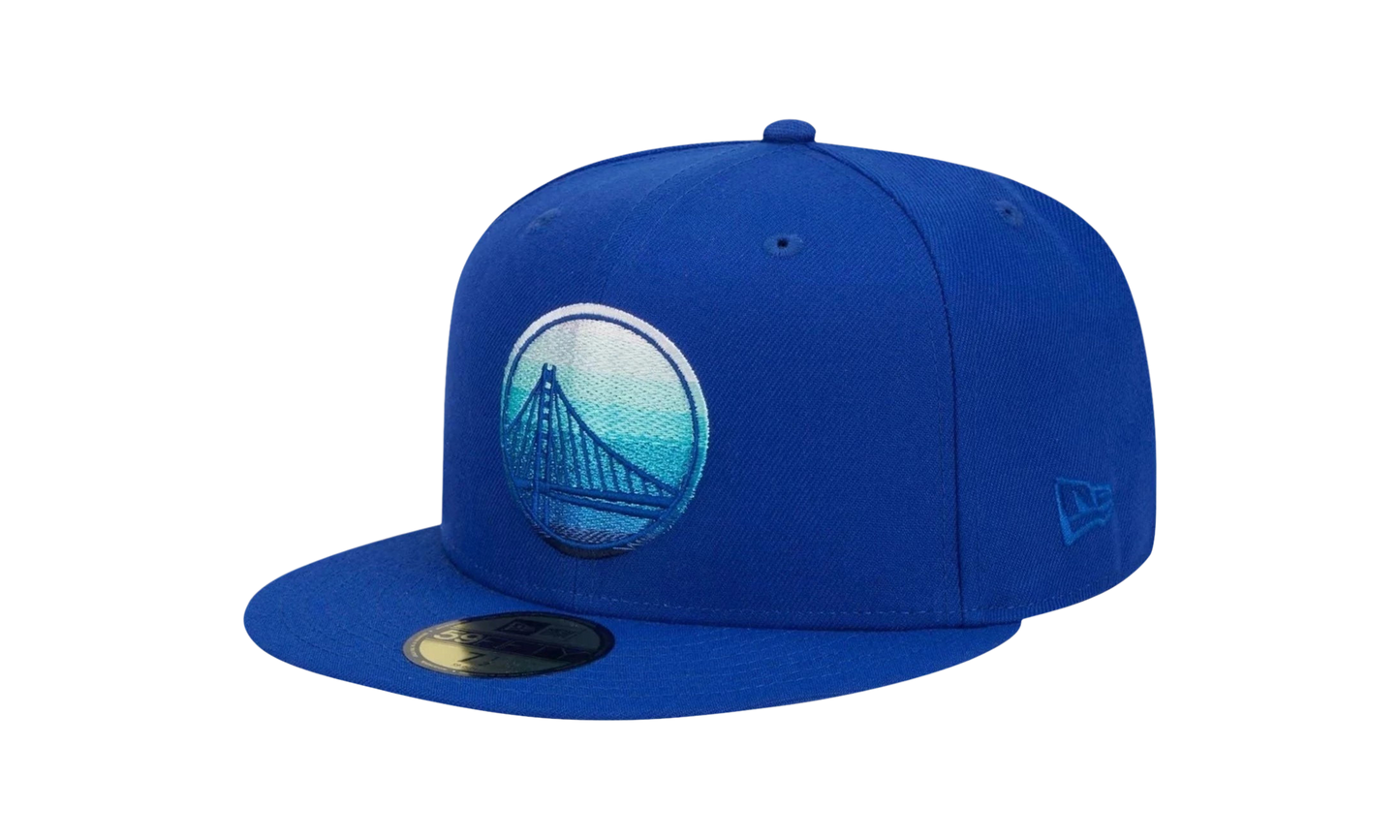59FIFTY Golden State Warriors Gradient Fitted Hat "Royal Blue / Beige - Under Brim" NE926