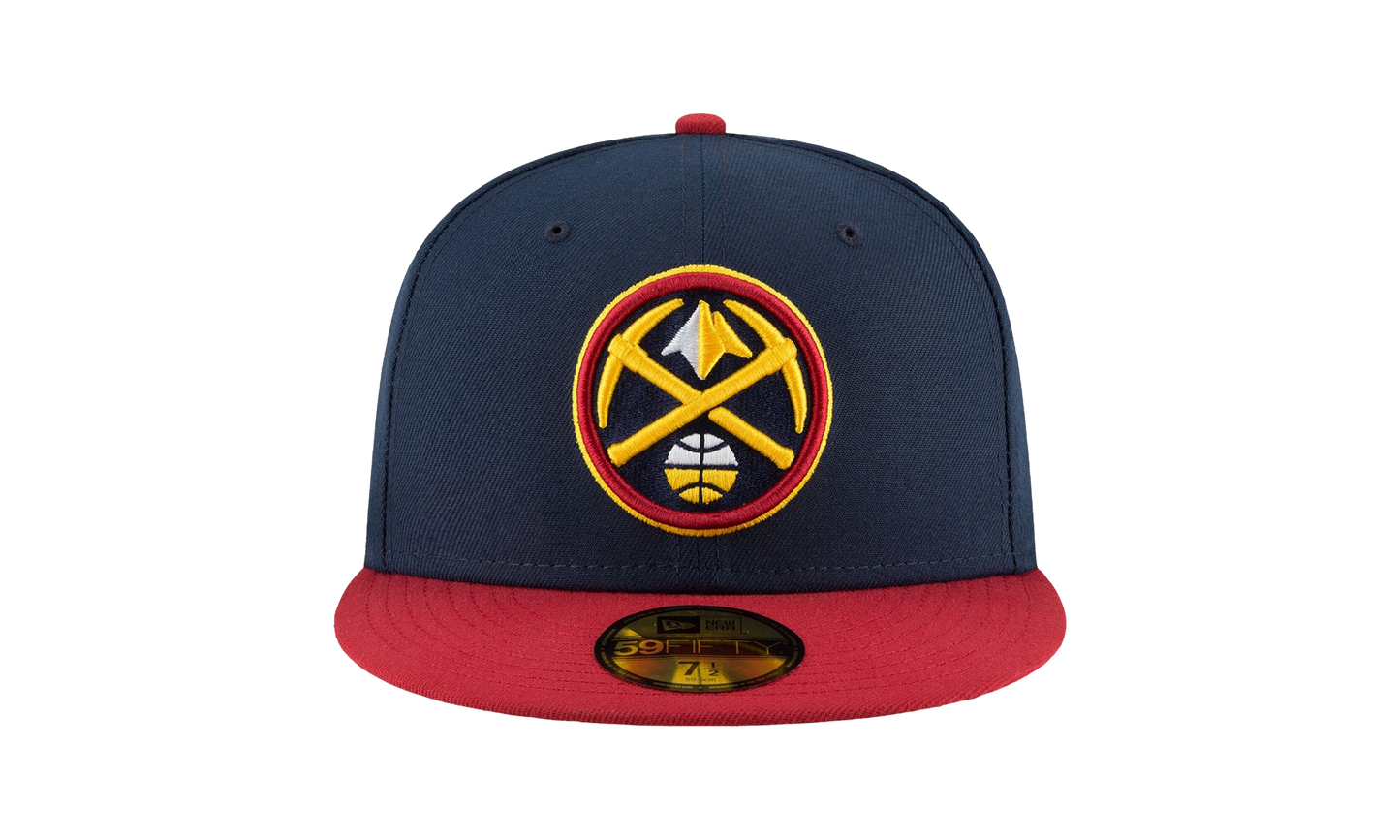 59FIFTY Denver Nuggets Finals Champ Fitted Hat "Navy / Red - Visor" NE752