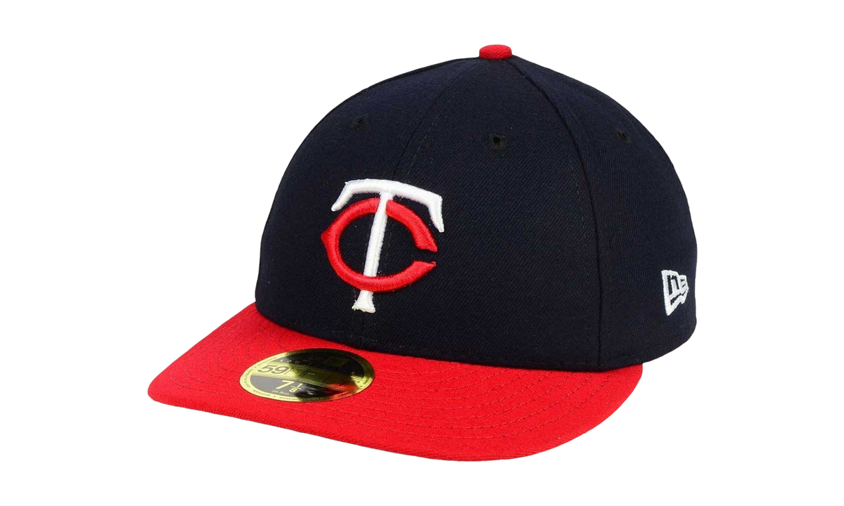 59FIFTY Minnesota Twins Low Profile Authentic Collection Fitted Hat "Black / Red - Brim" NE978