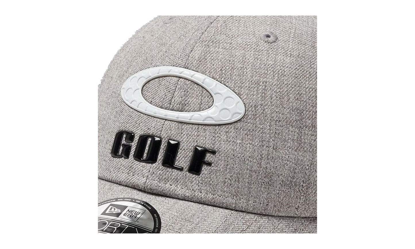 9FORTY OAKLEY x New Era Heather New Era Stripe Golf Snapback Hat "Athletic Heather Grey" 912145LDS 24G