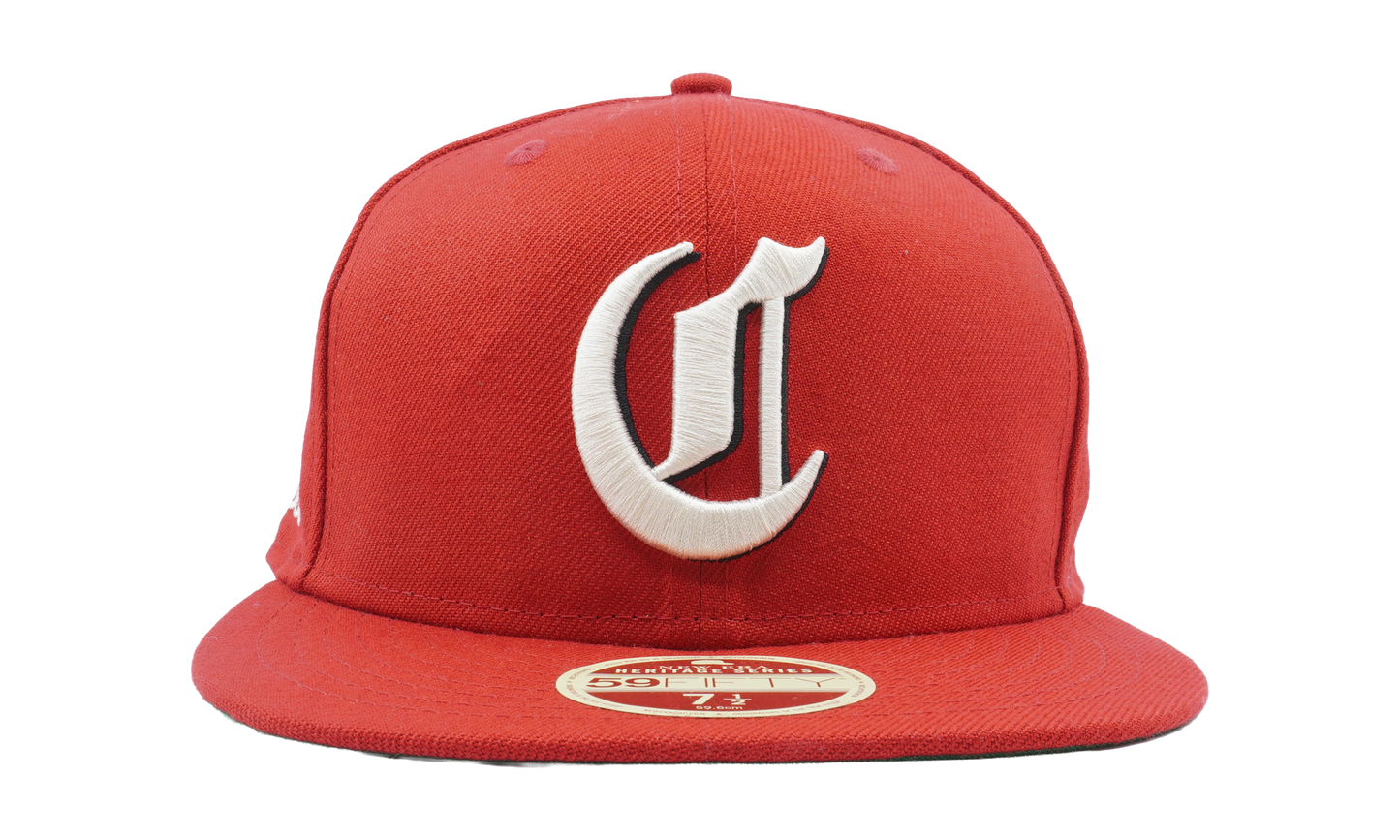 59FIFTY Cincinnati Reds Heritage Gothic Logo Fitted Hat "Red" NE749