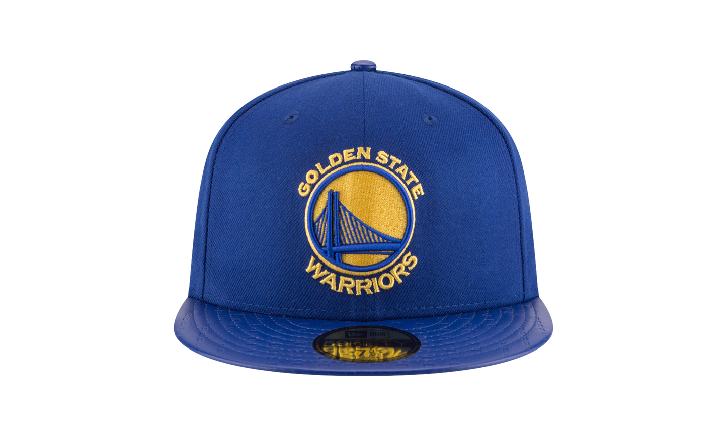 59FIFTY Golden State Warriors Trophy Champ Fitted Hat "Blue / Yellow - Under Brim" NE599