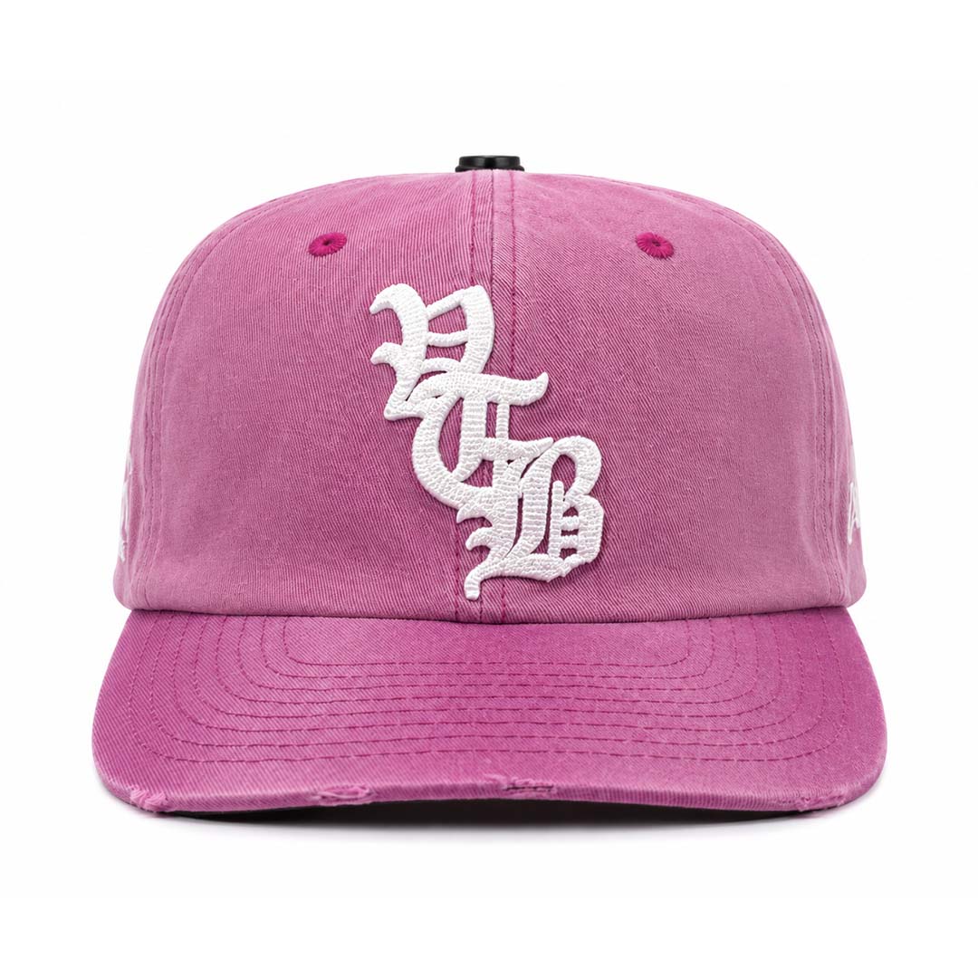 Vertabrae Faded Pink White Snapback Hat