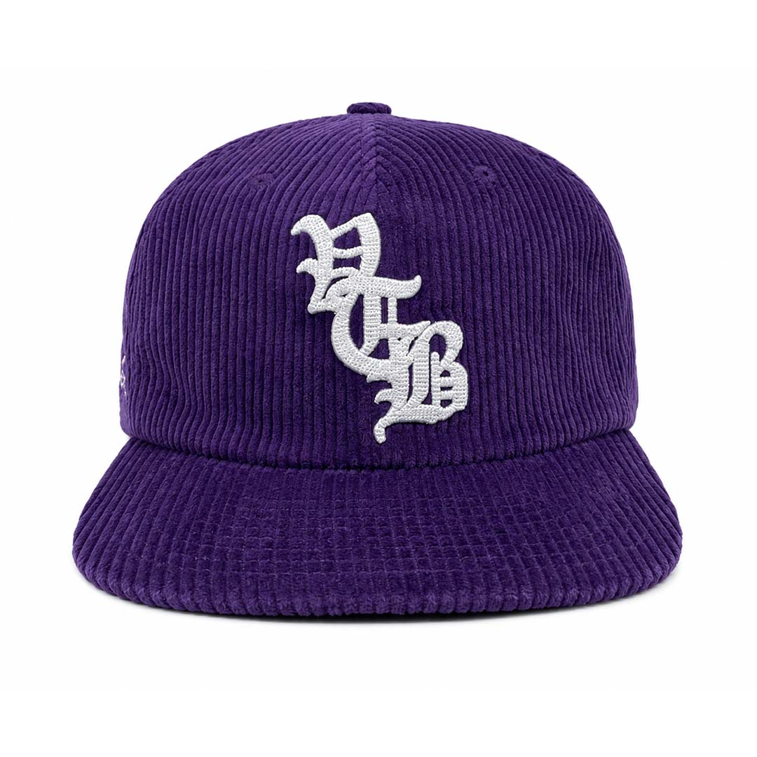 Vertabrae Purple Corduroy Snapback Hat