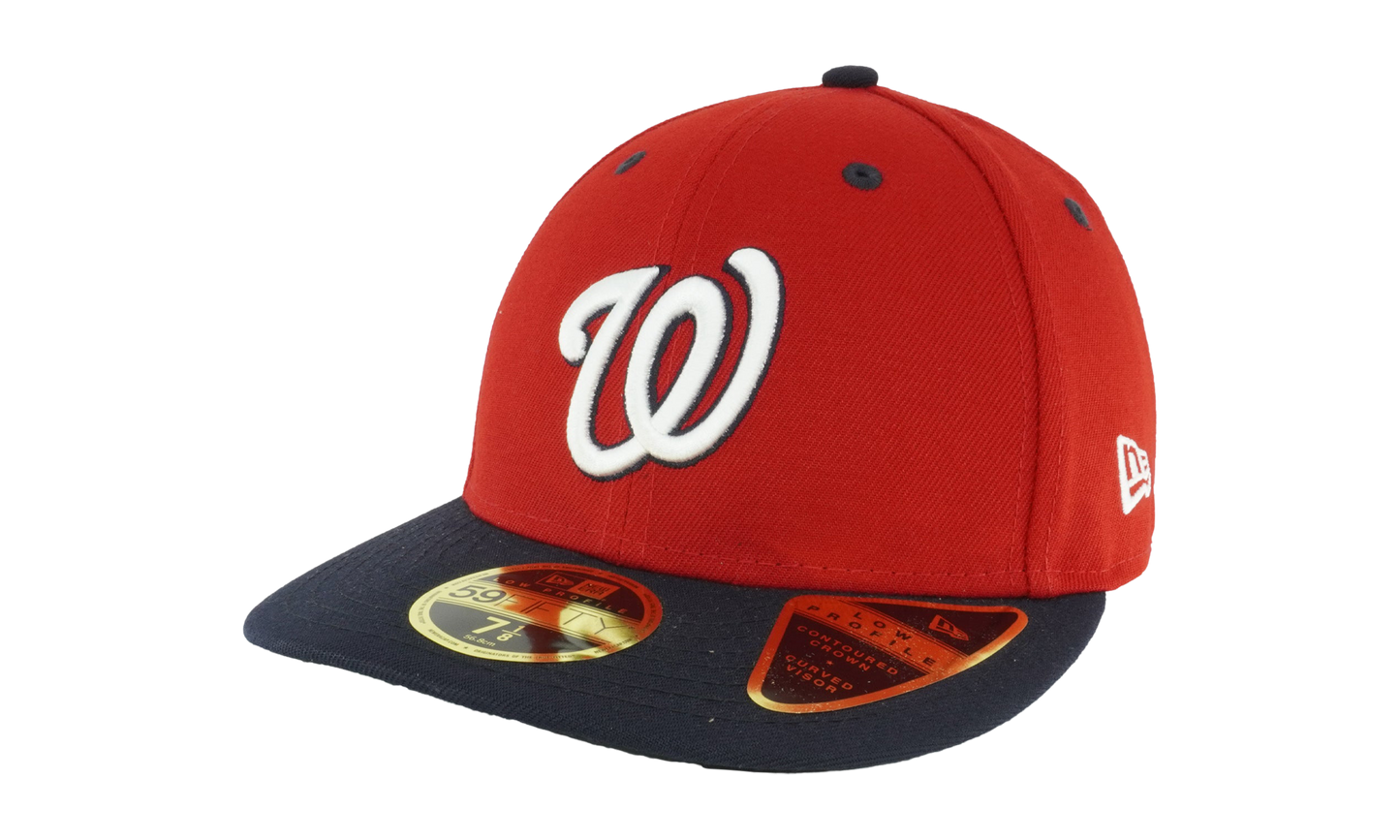 59FIFTY Washington Nationals Low Profile Authentic Fitted Hat "Red / Black - Brim" NE976