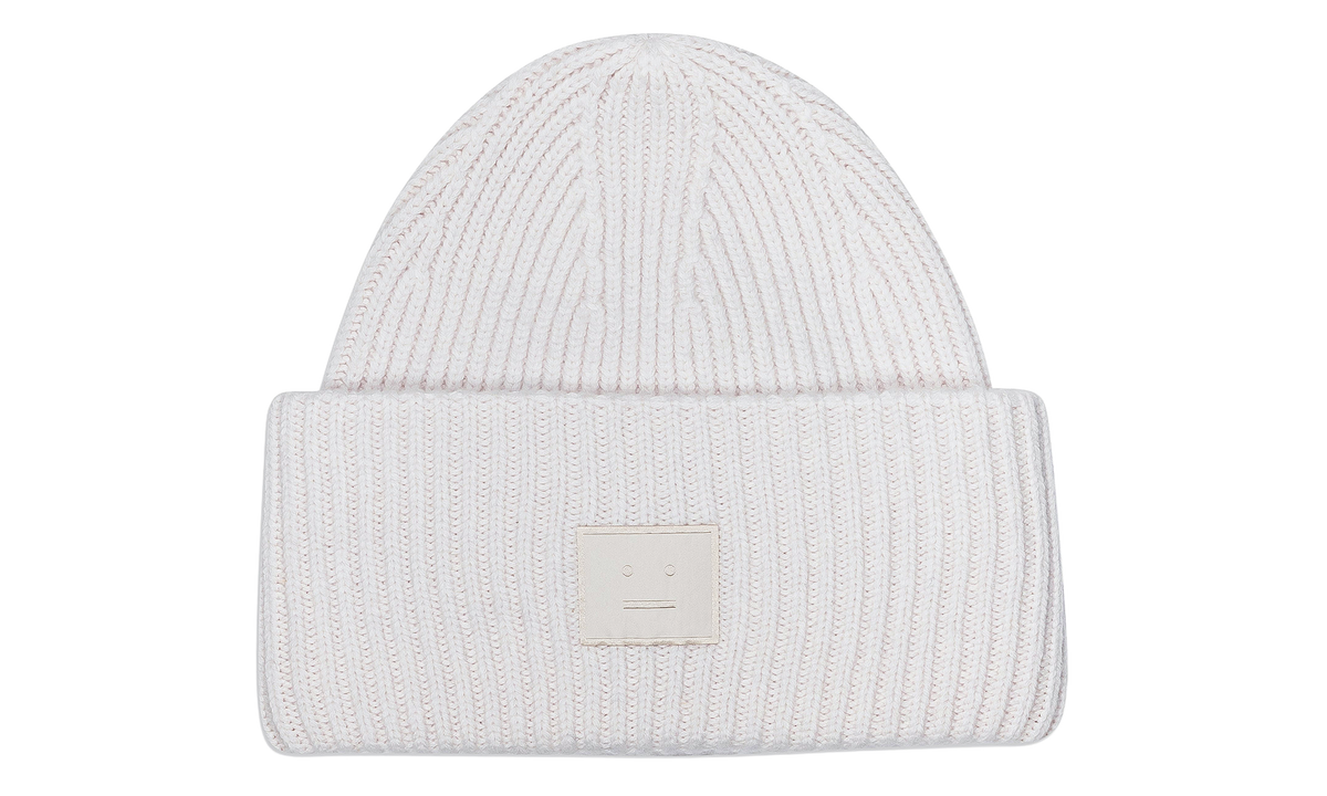 Large Face Logo Beanie "Light Grey" FAUXHATS000063