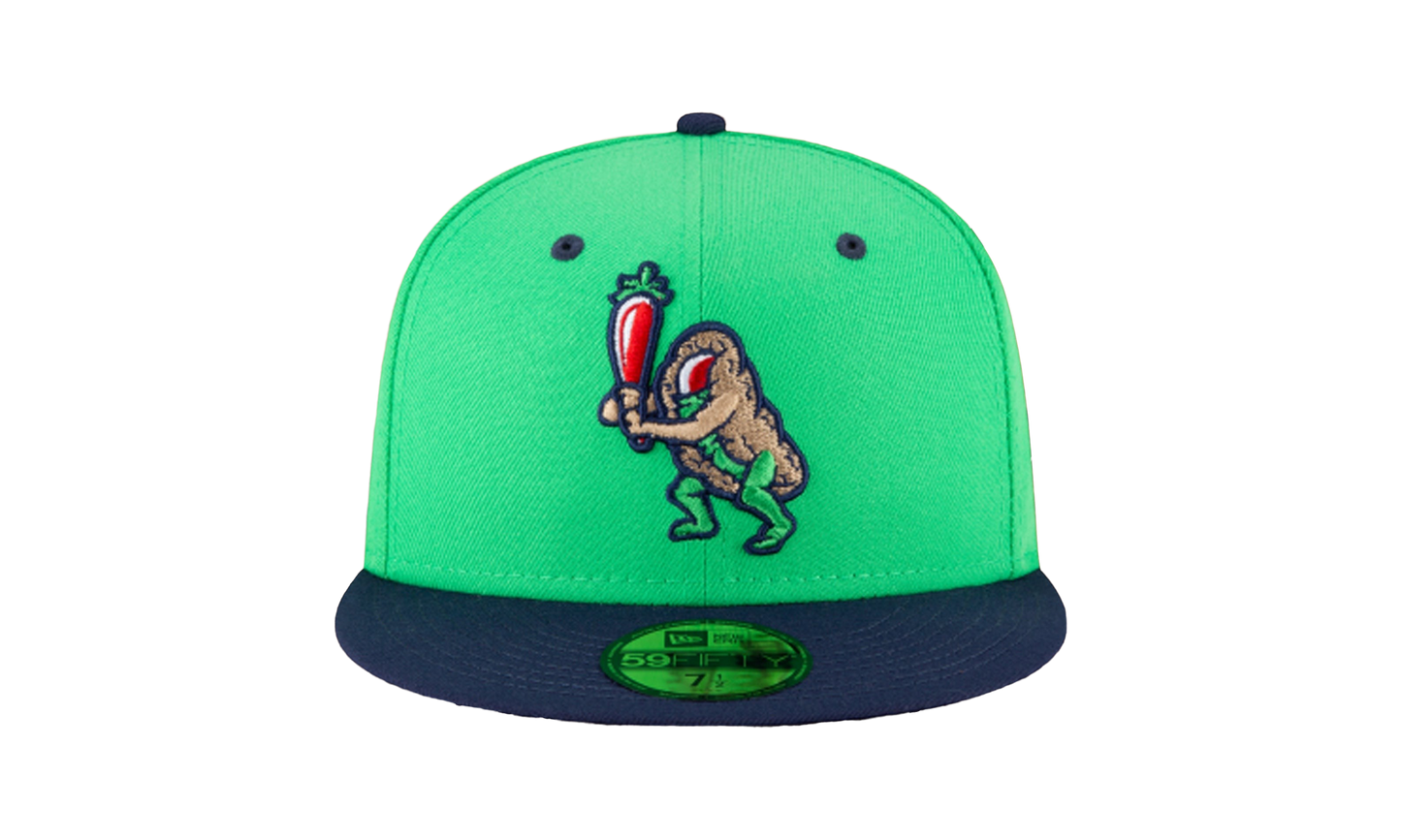 59FIFTY San Antonio Missions Theme Night 'Puffy Taco' Fitted Hat "Green / Dark Green - Brim" NE770