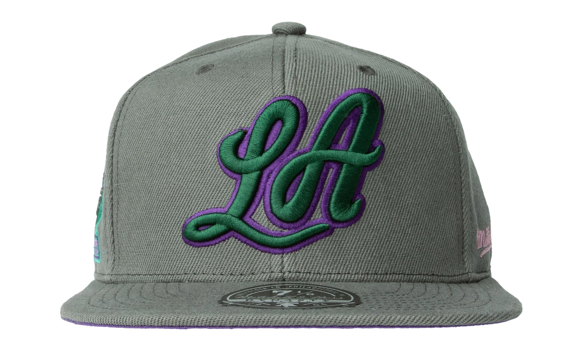 NBA Hardwood Classics From Dusk Fitted Cap "Los Angeles Lakers - Dark Grey" 6HSFSH21422 LALDKGY