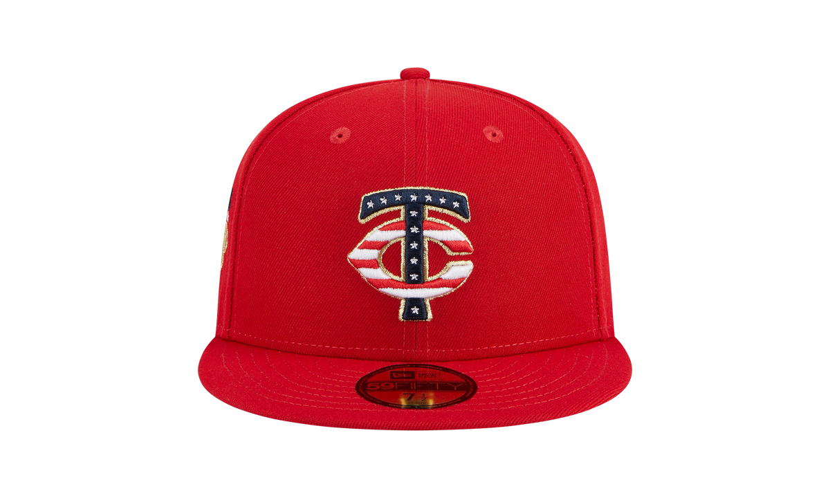 59FIFTY Minnesota Twins Fourth Of July Fitted Hat "Red / Grey - Under Brim" NE910