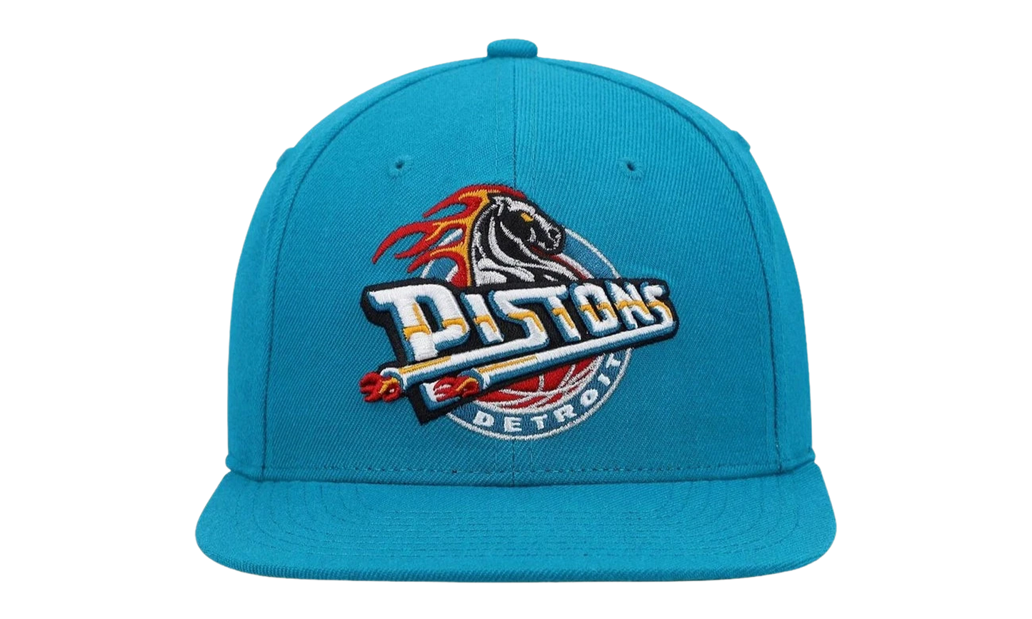 NBA Hardwood Classics Team Ground 2.0 Fitted Cap "Detroit Pistons - Teal" HHSF3259 DPIYYPPPTEAL