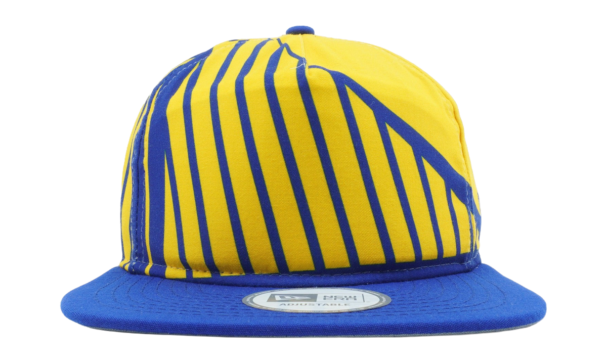 9FIFTY Golden State Warriors Street Flow Snapback Hat "Yellow and White / Blue - Brim" NE558