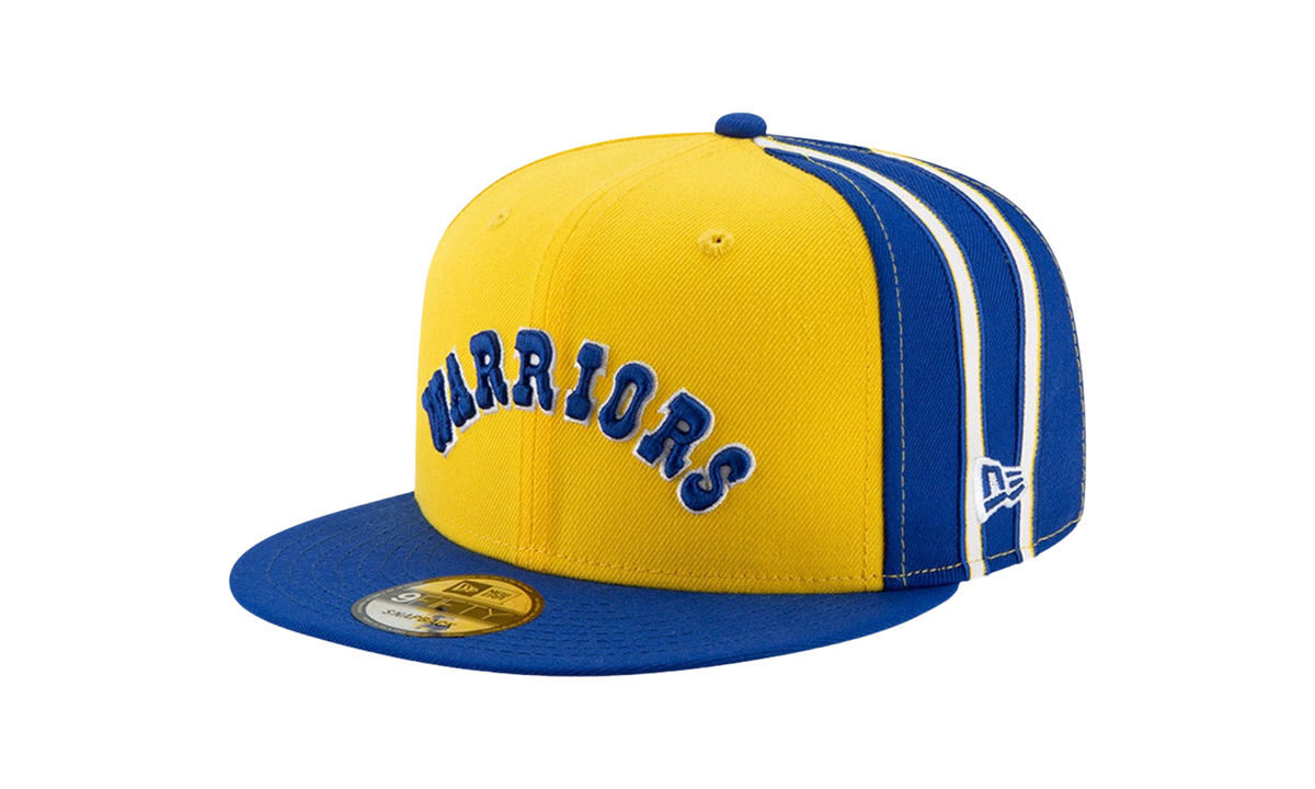 9FIFTY Golden State Warriors HWC Road Uniform Snapback Hat "Yellow / Blue / White / Blue - Brim" NE694