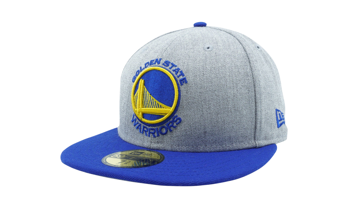 59FIFTY Golden State Warriors Heather Action Fitted Hat "Heather Grey / Blue / Grey - Under Brim" NE1118
