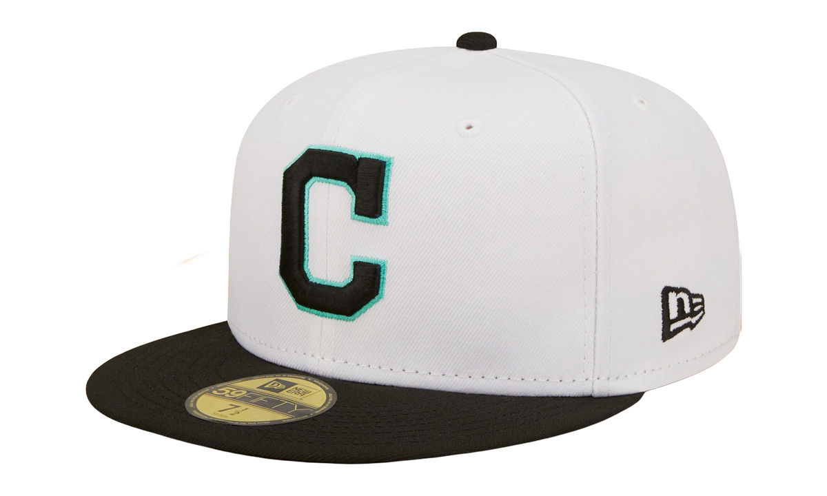 59FIFTY Cleveland Guardians Authentic Fitted Hat "White / Black - Visor" NE796