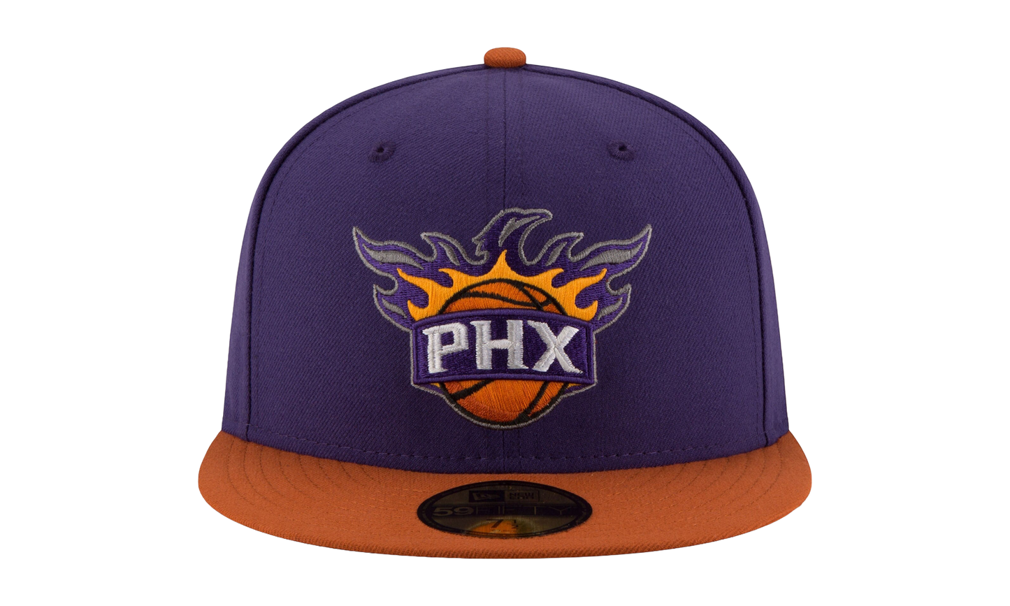 59FIFTY Phoenix Suns 2 -Tone Fitted Hat "Purple / Burnt Orange - Brim" NE944