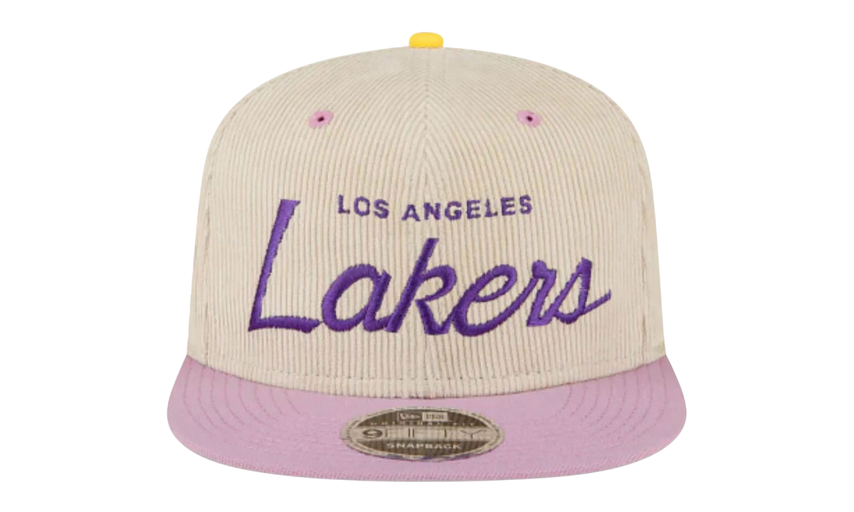 9FIFTY NBA LA LAKERS SNAPBACK HAT "ERIC EMANUEL - Cream/ Purple" EE438