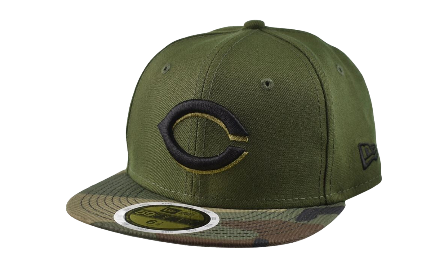 59FIFTY Cincinnati Reds Fitted Hat "Olive Camo" 70423591