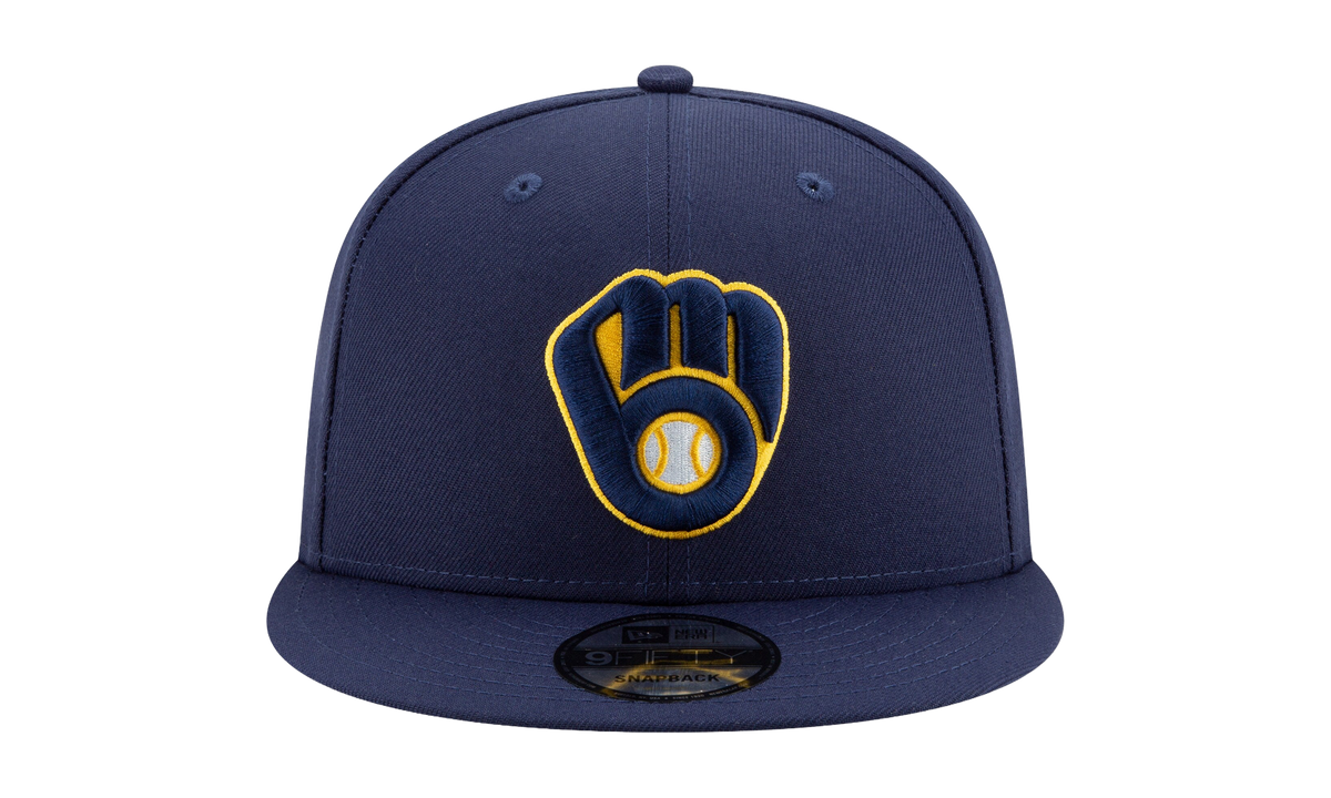 9FIFTY Milwaukee Brewers Snapback Hat "Navy" NE735