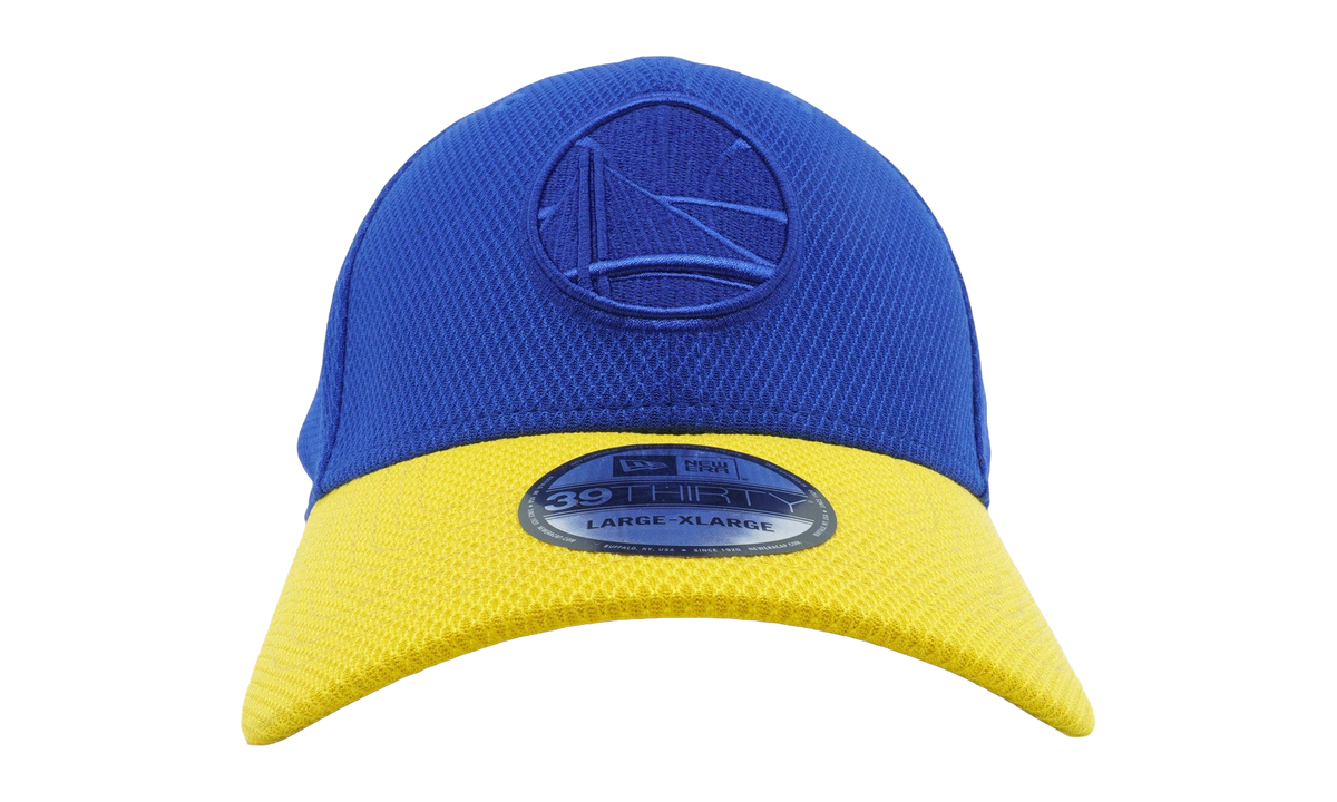 39THIRTY Golden State Warriors Tech Redux 2 Stretch Fit Hat "Blue / Yellow - Brim" NE1146