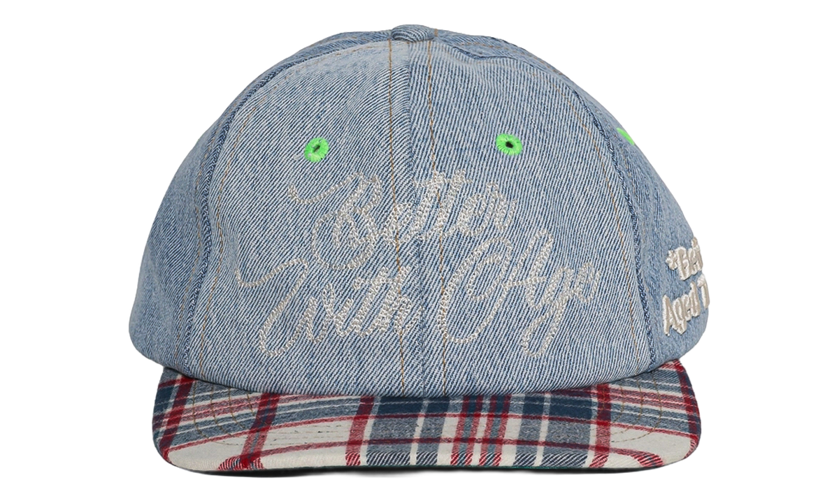 Heritage Reconstructed Denim Plaid Hat "Indigo" BWA236